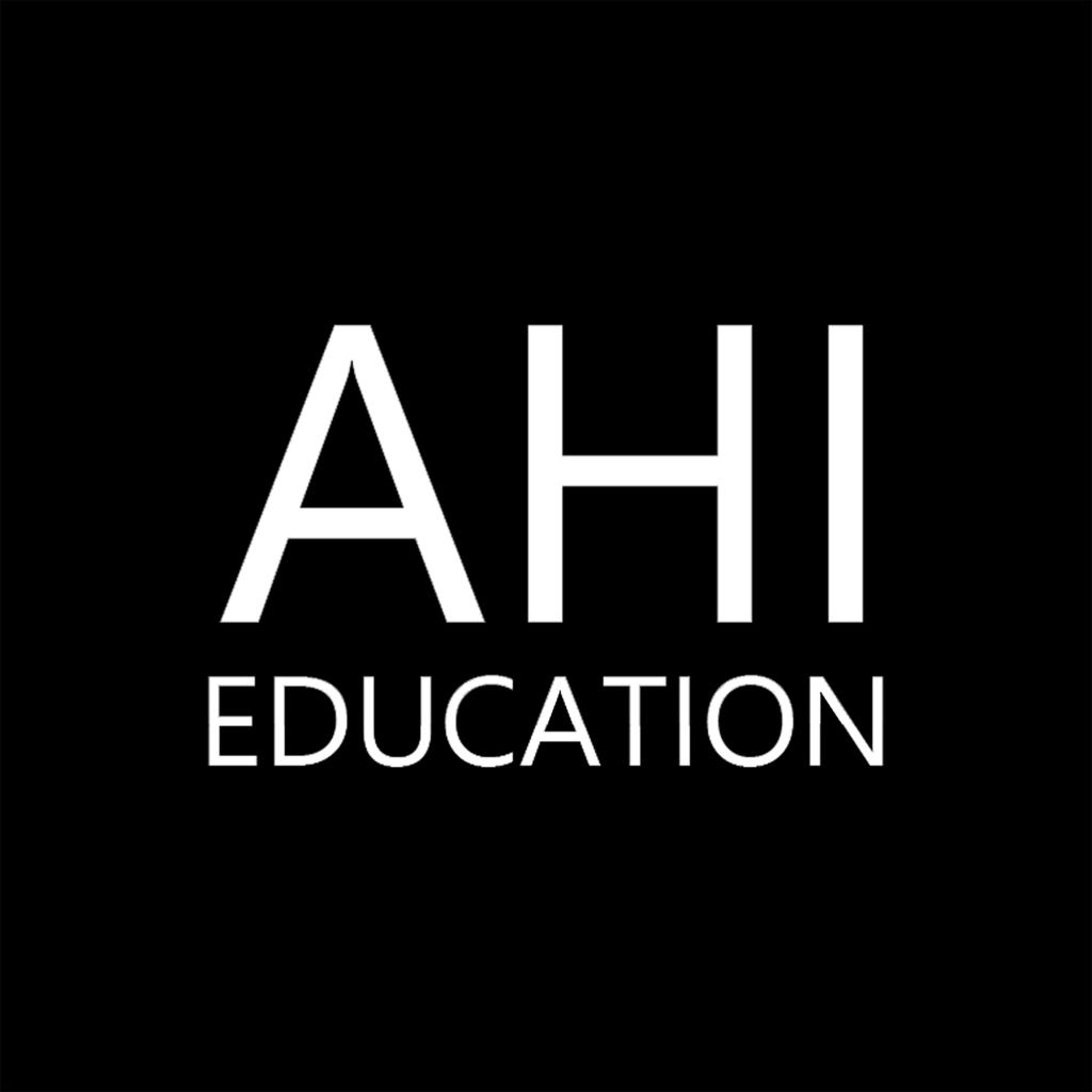AHI Education Stacked Logo invert small